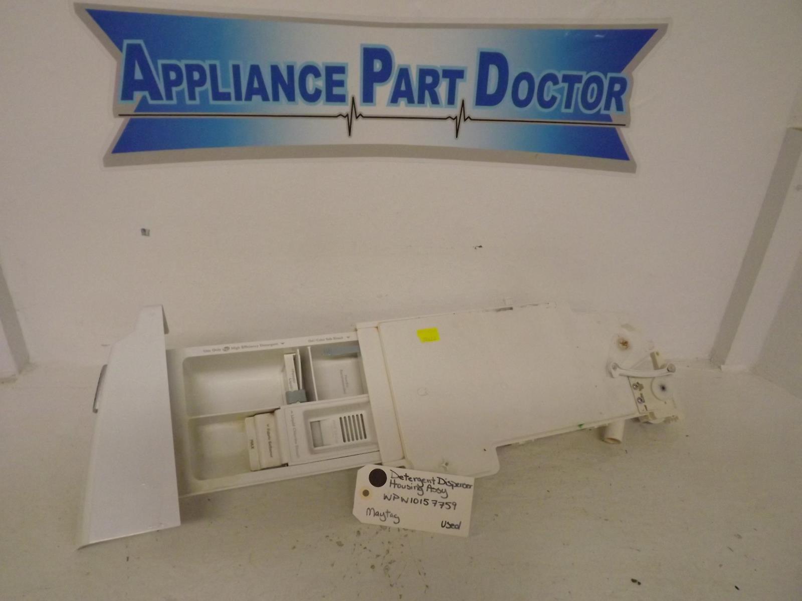 Maytag Washer WPW10157759 Detergent Dispenser Housing Assy Used Maytag Washer WPW10157759 Detergent Dispenser Housing Assy Used
